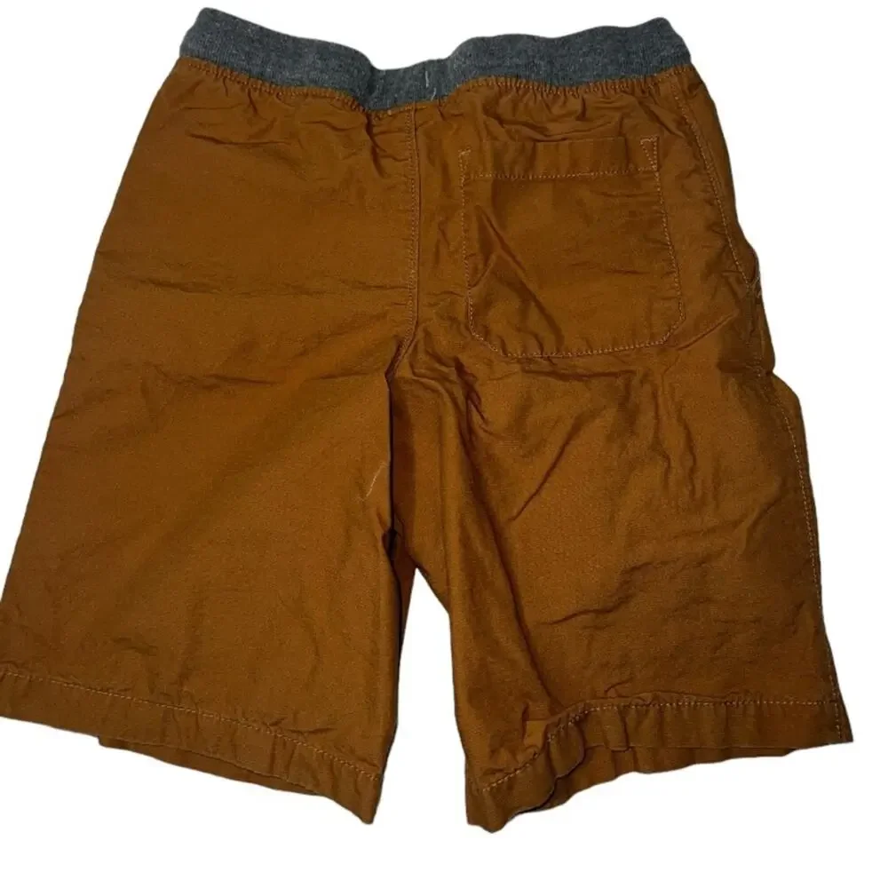 Carters Kid Easy Pull-On Dock Shorts. Brown/Khaki (Size 8)